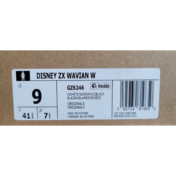 Adidas Disney ZX WAVIAN W Bambi Shoes Limited Edition Women's Size 9 - Picture 7 of 7